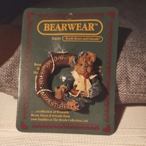 Boyds Bears Brooch Pin Bailey Life is a Daring Adventure